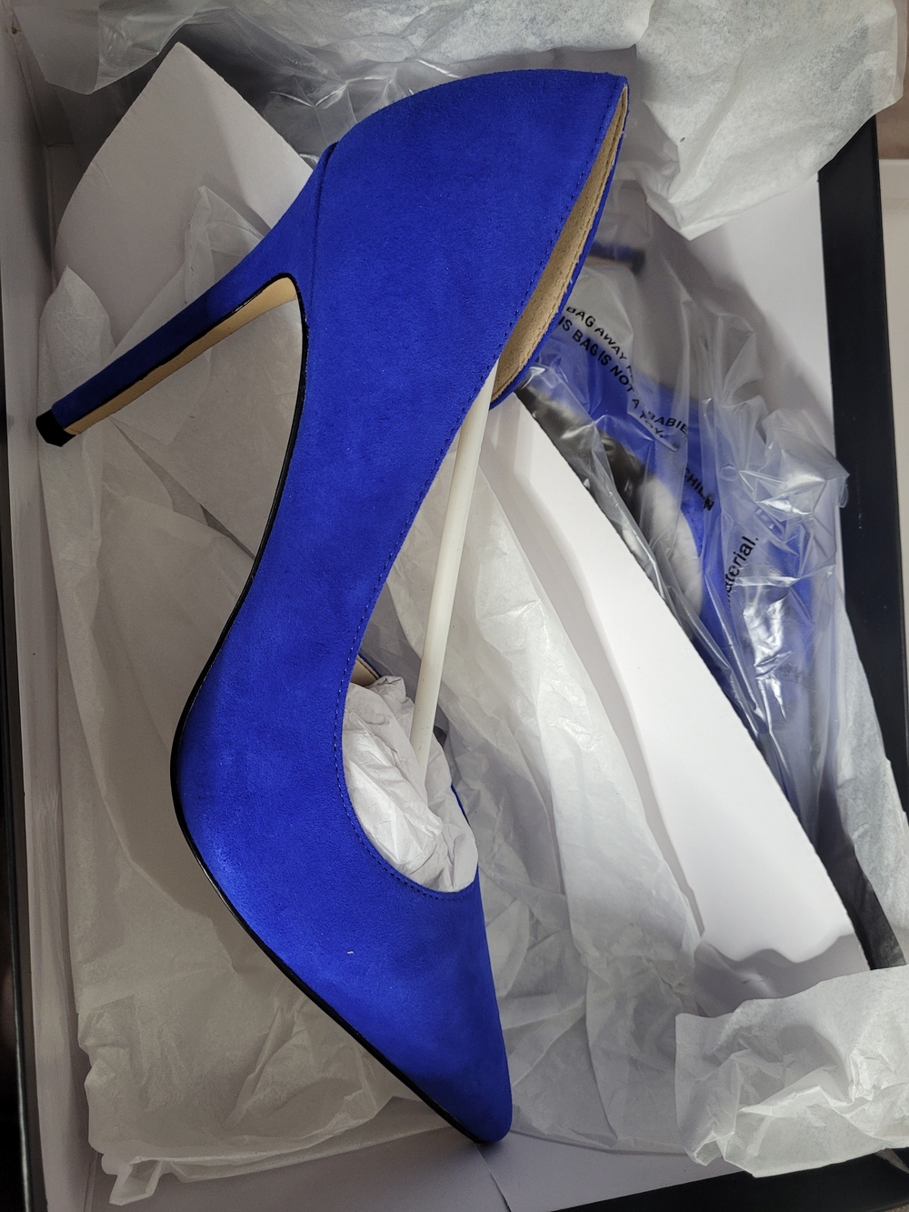 Nine West Royal Blue Suede Pointed Stiletto Pumps